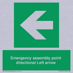 SY7927: Emergency assembly point directional Left arrow
