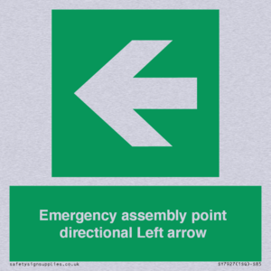 SY7927: Emergency assembly point directional Left arrow