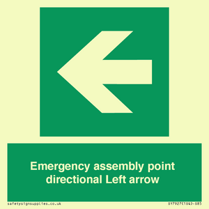 SY7927: Emergency assembly point directional Left arrow