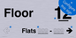 TK11884: Floor ID sign with One Flat Directional Section