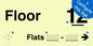 TK11884: Floor ID sign with One Flat Directional Section