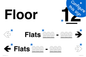 TK11886: Floor ID sign with Two Flat Directional Section