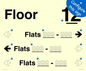 TK11888: Floor ID sign with THREE Flat Directional Section