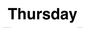 TK12544: Thursday