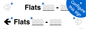 TK12723: Two Flat Directional Section Transparent background Black text