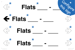 TK12735: Four Flat Directional Section Transparent background Black text