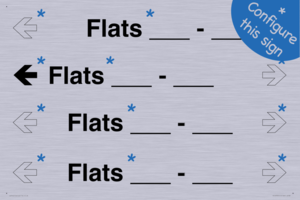 TK12735: Four Flat Directional Section Transparent background Black text
