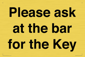 TK13191: Please ask at the bar for the Key