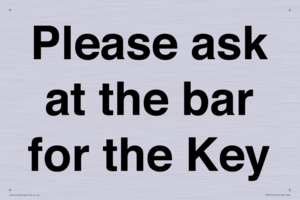 TK13191: Please ask at the bar for the Key