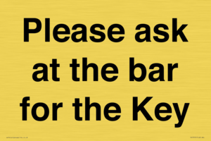 TK13191: Please ask at the bar for the Key