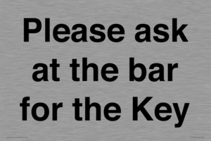 TK13191: Please ask at the bar for the Key