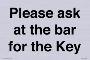 TK13191: Please ask at the bar for the Key
