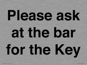 TK13191: Please ask at the bar for the Key