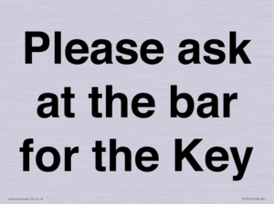 TK13191: Please ask at the bar for the Key