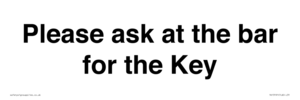 TK13191: Please ask at the bar for the Key