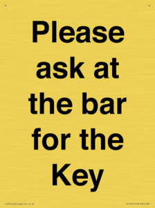 TK13191: Please ask at the bar for the Key