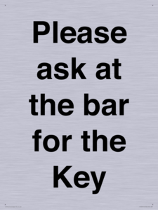 TK13191: Please ask at the bar for the Key