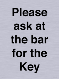 TK13191: Please ask at the bar for the Key