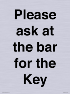 TK13191: Please ask at the bar for the Key