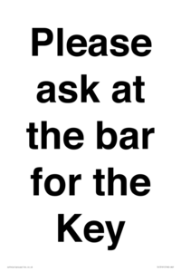 TK13191: Please ask at the bar for the Key