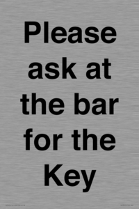 TK13191: Please ask at the bar for the Key