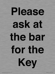 TK13191: Please ask at the bar for the Key