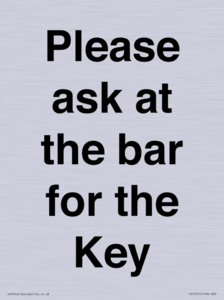 TK13191: Please ask at the bar for the Key