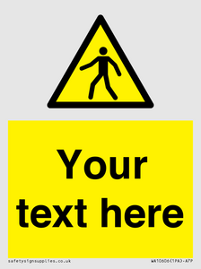 WA10606: Custom Warning: Pedestrians