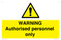 WA10994: Warning Authorised personnel only
