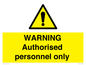 WA10994: Warning Authorised personnel only