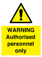 WA10994: Warning Authorised personnel only