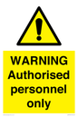 WA10994: Warning Authorised personnel only