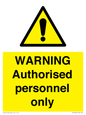 WA10994: Warning Authorised personnel only
