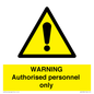 WA10994: Warning Authorised personnel only