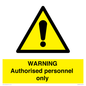 WA10994: Warning Authorised personnel only