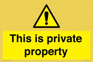 WA10998: This is private property