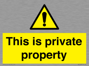 WA10998: This is private property