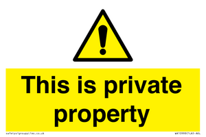 WA10998: This is private property