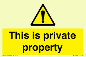 WA10998: This is private property