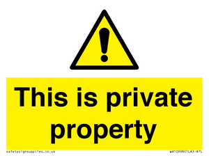 WA10998: This is private property