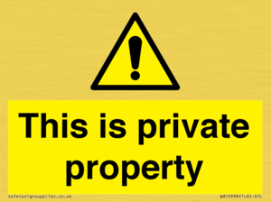 WA10998: This is private property