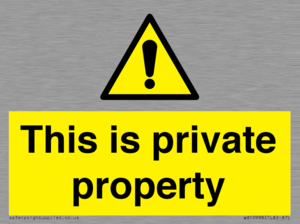 WA10998: This is private property