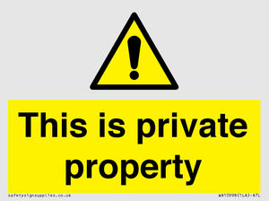 WA10998: This is private property