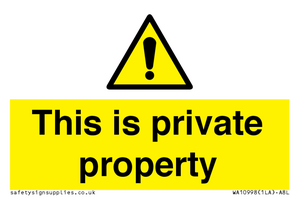WA10998: This is private property