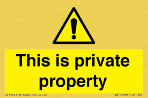 WA10998: This is private property