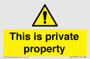 WA10998: This is private property
