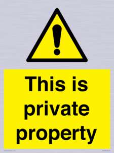 WA10998: This is private property