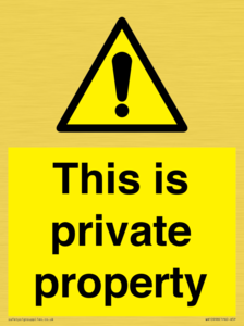 WA10998: This is private property