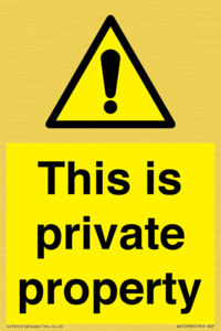 WA10998: This is private property