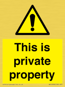 WA10998: This is private property